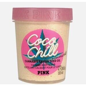 VICTORIAS SECRET COCO CHILL CANNABIS EXFOLIATING CALMING BODY SCRUB~10 OZ~NEW